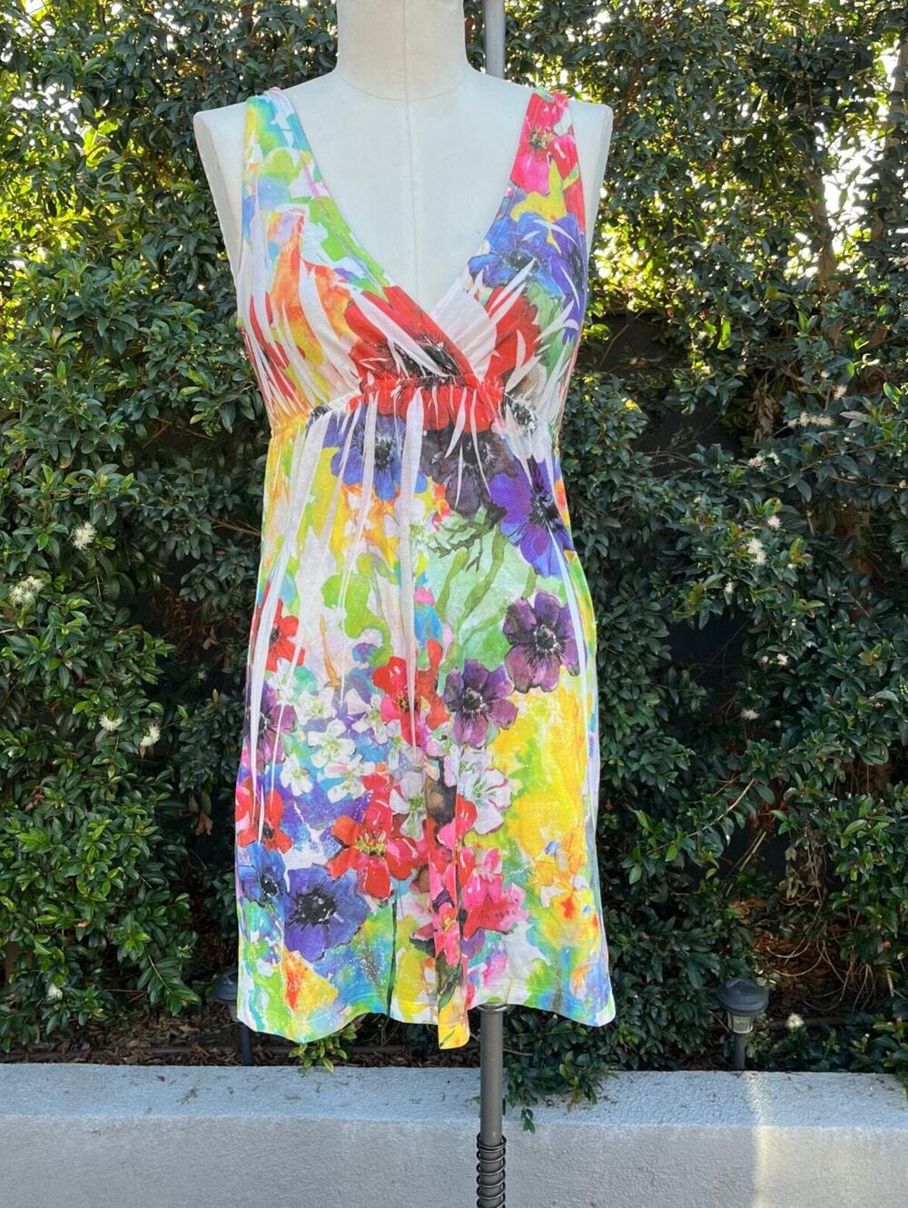 Vintage Fairy Fem Floral Print Tank Dress Y2K USA Made Boho Twee 2000s